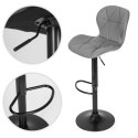 Hoker stołek barowy obrotowy regulacja wysokości podnóżek szary ModernHome ModernHome