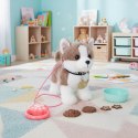 Interaktywny piesek na smyczy husky chodzi i merda ogonem melodyjki MULTISTORE
