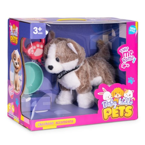 Interaktywny piesek na smyczy husky chodzi i merda ogonem melodyjki MULTISTORE