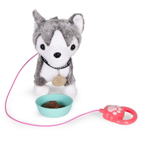 Interaktywny piesek na smyczy husky chodzi i merda ogonem melodyjki MULTISTORE