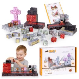 Klocki magnetyczne konstrukcyjne dla dzieci zestaw 160 elementów MULTISTORE