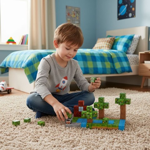 Klocki magnetyczne konstrukcyjne dla dzieci zestaw 88 elementów MULTISTORE