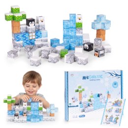 Klocki magnetyczne konstrukcyjne dla dzieci zestaw 97 elementów - Zima MULTISTORE
