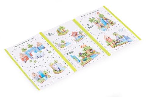 Klocki magnetyczne konstrukcyjne zestaw dla dzieci 142 elementy sześciany dinozaury MULTISTORE