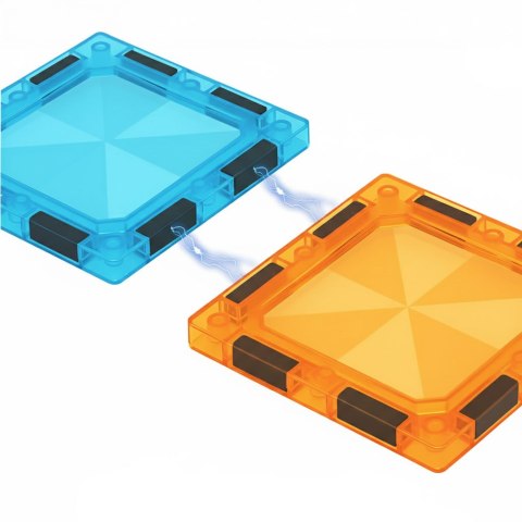 Klocki magnetyczne tor kulkowy LED klocki konstrukcyjne kulodrom 105 elementów MULTISTORE