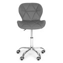 Krzesło biurowe obrotowe z szerokim oparciem regulacja wysokości szare ModernHome ModernHome