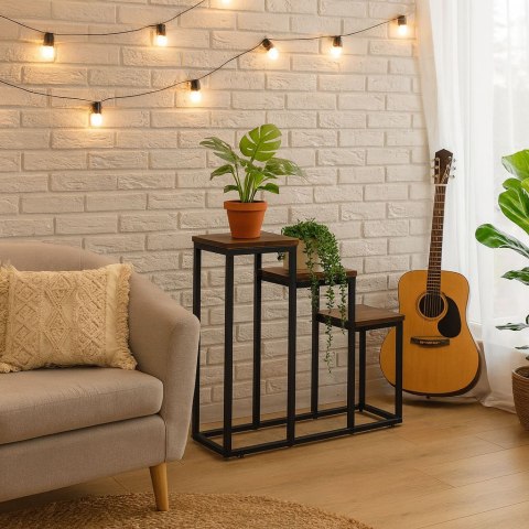 Kwietnik stojący stojak na kwiaty ozdoby 3 półki loft ModernHome ModernHome