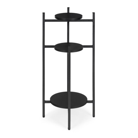 Kwietnik stojący stojak na kwiaty ozdoby 3 poziomy czarny ModernHome ModernHome