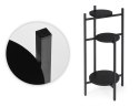 Kwietnik stojący stojak na kwiaty ozdoby 3 poziomy czarny ModernHome ModernHome