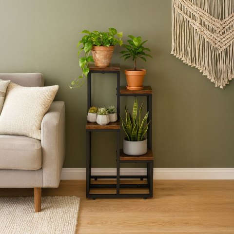 Kwietnik stojący stojak na kwiaty ozdoby 4 półki loft ModernHome ModernHome