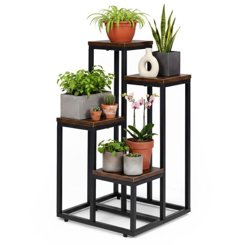 Kwietnik stojący stojak na kwiaty ozdoby 4 półki loft ModernHome ModernHome