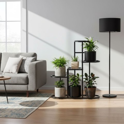 Kwietnik stojący stojak na kwiaty ozdoby 5 poziomów czarny ModernHome ModernHome