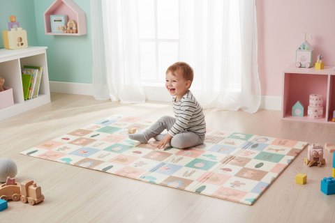 Mata piankowa dla dzieci 200x150 cm edukacyjna dwustronna składana + torba IPLAY IPLAY