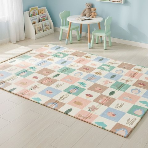 Mata piankowa dla dzieci 200x180 cm edukacyjna dwustronna składana + torba IPLAY IPLAY