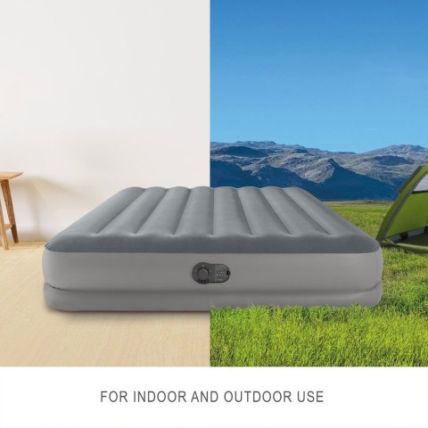 Materac dmuchany dwuosobowy 203x152x30 cm z wbudowaną pompką elektryczną INTEX 64114 INTEX