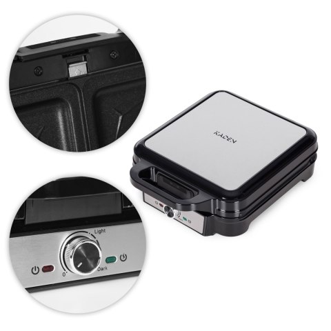 Opiekacz 3w1 gofrownica toster grill kontaktowy ryflowany 1200W KADEN KADEN