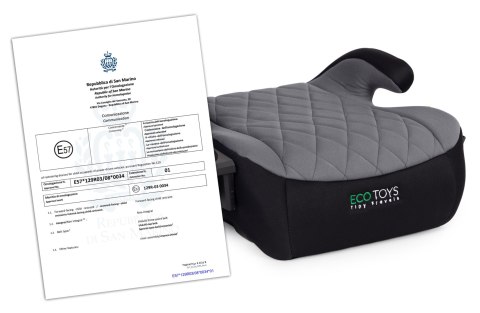 Podkładka ISOFIX samochodowa siedzisko dla dzieci i-SIZE wzrost 125-150 cm uchwyt na napoje ECOTOYS ECOTOYS