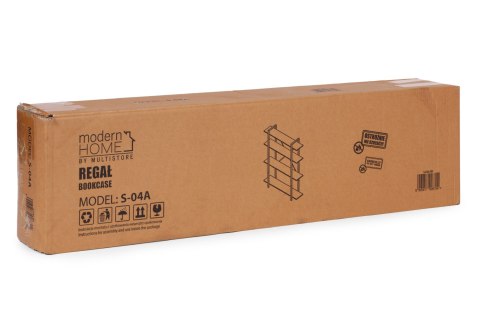 Regał loftowy industrialny do salonu biura 4 półki metalowa rama ModernHome ModernHome