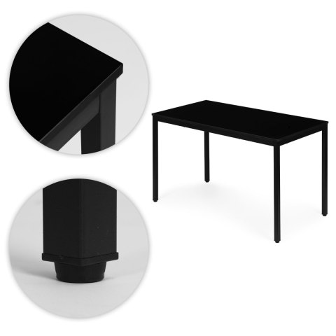 Stół do kuchni jadalni dla 4-5 osób biurko komputerowe 120x60 cm czarny ModernHome ModernHome