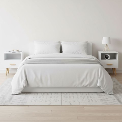 Szafki nocne zestaw 2 szt. nowoczesne stoliki kawowe białe ModernHome ModernHome