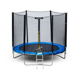 Trampolina ogrodowa z siatką zewnętrzną o średnicy 10 ft 304-312 cm + drabinka Bauerkraft