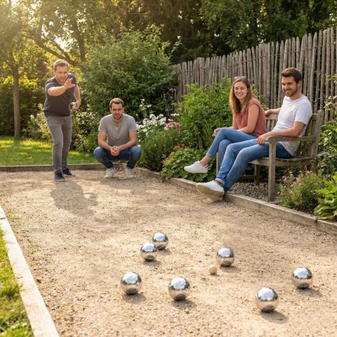 Zestaw do gry w bule kule boules petanque 8 szt. + walizka i akcesoria MULTISTORE