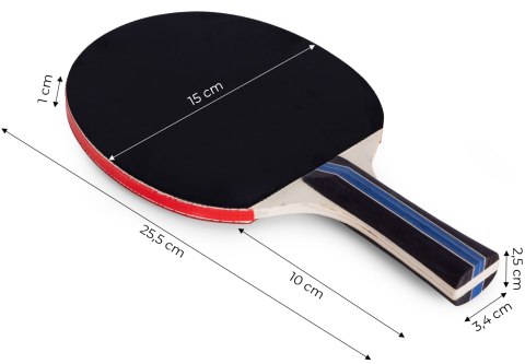 Zestaw do tenisa stołowego 2 paletki do ping-ponga 3 piłeczki MULTISTORE
