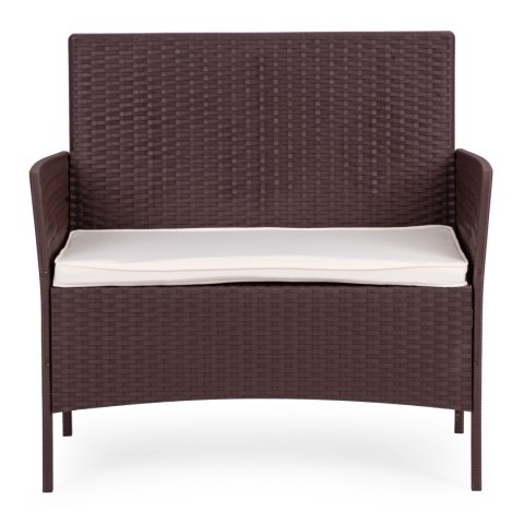 Zestaw mebli ogrodowych stół ławka fotele brązowy MultiGarden MultiGarden