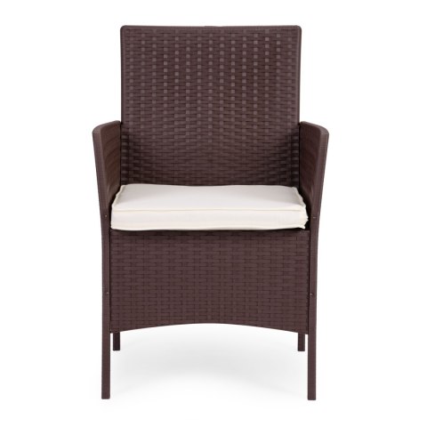 Zestaw mebli ogrodowych stół ławka fotele brązowy MultiGarden MultiGarden