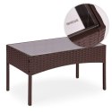 Zestaw mebli ogrodowych stół ławka fotele brązowy MultiGarden MultiGarden