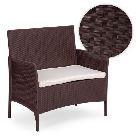 Zestaw mebli ogrodowych stół ławka fotele brązowy MultiGarden MultiGarden