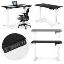Biurko elektryczne regulowane 120x60 cm regulacja wysokości 72-117 cm ModernHome ModernHome