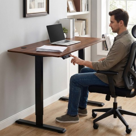Biurko elektryczne regulowane 120x60 cm regulacja wysokości 72-117 cm ModernHome ModernHome
