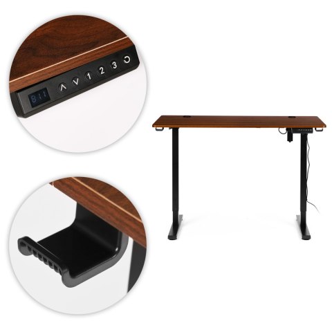 Biurko elektryczne regulowane 120x60 cm regulacja wysokości 72-117 cm ModernHome ModernHome