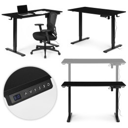 Biurko elektryczne regulowane 120x60 cm regulacja wysokości 72-117 cm czarne ModernHome ModernHome