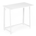 Biurko komputerowe składane 80x45 cm stolik pod laptopa białe ModernHome ModernHome
