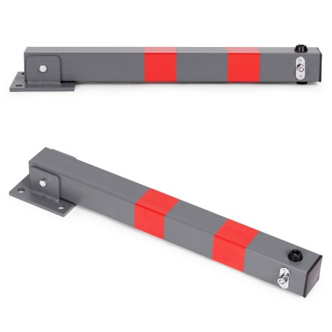 Blokada parkingowa składana słupek 60 cm na klucz z odblaskowymi pasami MULTISTORE