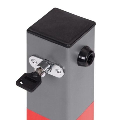 Blokada parkingowa składana słupek 60 cm na klucz z odblaskowymi pasami MULTISTORE