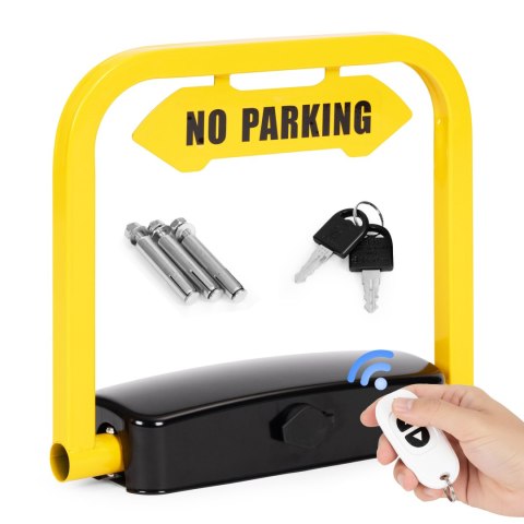 Blokada parkingowa składana zapora 35 cm na klucz zdalnie sterowana system alarmowy MULTISTORE