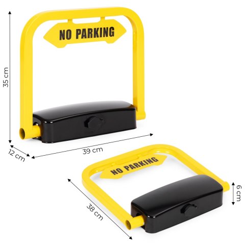 Blokada parkingowa składana zapora 35 cm na klucz zdalnie sterowana system alarmowy MULTISTORE