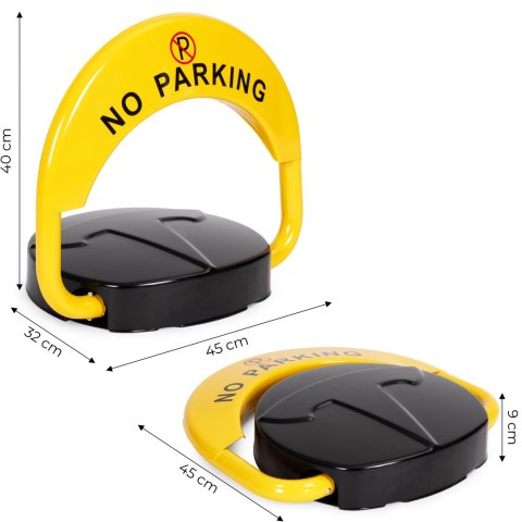 Blokada parkingowa składana zapora 40 cm na klucz zdalnie sterowana system alarmowy MULTISTORE