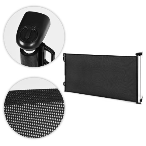 Bramka barierka roleta 160 cm ochronna zabezpieczająca na schody i drzwi czarna ECOTOYS ECOTOYS