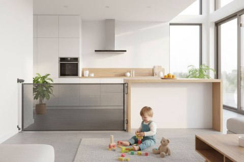 Bramka barierka roleta 160 cm ochronna zabezpieczająca na schody i drzwi szara ECOTOYS ECOTOYS