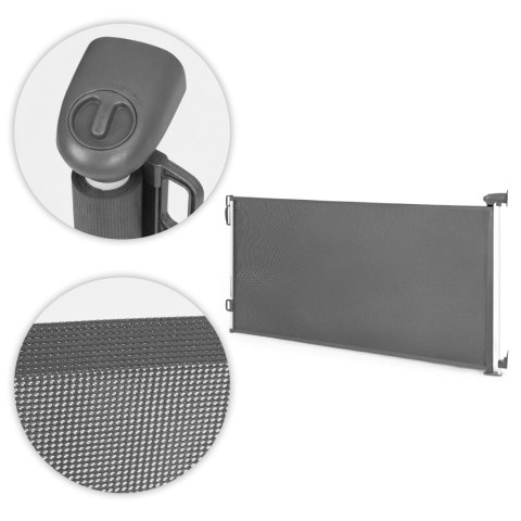 Bramka barierka roleta 160 cm ochronna zabezpieczająca na schody i drzwi szara ECOTOYS ECOTOYS