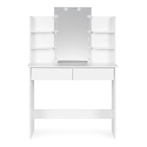 Duża toaletka kosmetyczna z lustrem i oświetleniem LED 3 barwy regulacja jasności ModernHome ModernHome