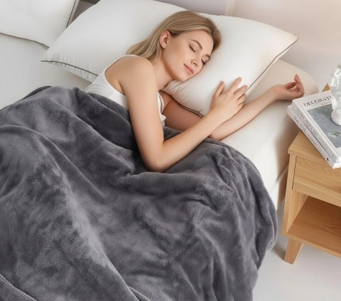 Koc elektryczny dwustronny 120x160 cm mata grzewcza regulacja temperatury pilot Bauerkraft