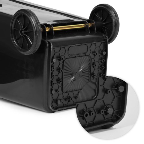 Kosz na śmieci pojemnik 120L kubeł śmietnik czarny odpady zmieszane gumowe koła MULTISTORE