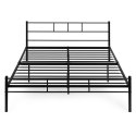 Łóżko metalowe 140x200 cm ze stelażem czarna rama ModernHome ModernHome