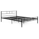 Łóżko metalowe 140x200 cm ze stelażem czarna rama ModernHome ModernHome