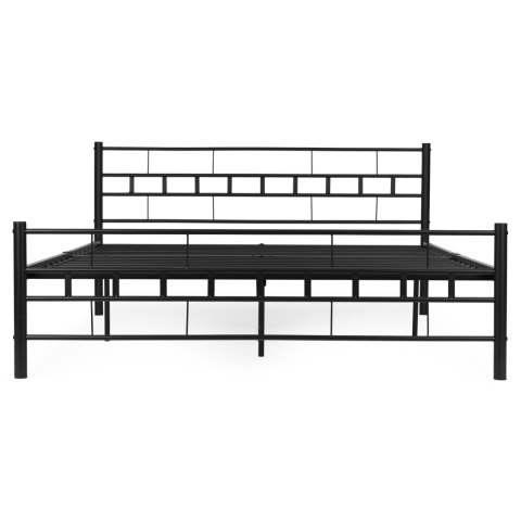 Łóżko metalowe 140x200 cm ze stelażem czarna rama ModernHome ModernHome